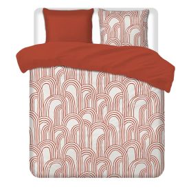Luxueuze Terschellinger Flanellen Winter Dekbedovertrekset – Terracotta Boho – Voor Ultiem Comfort en Warme Nachten