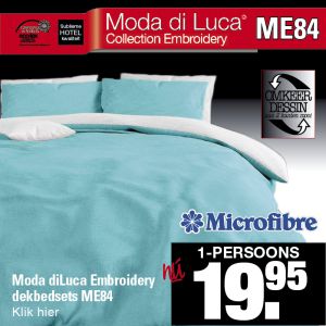 Dekbedovertrekset Blauw / Wit ME84