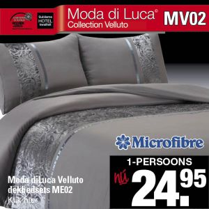Microfibre Dekbedovertrek Grijs met velours