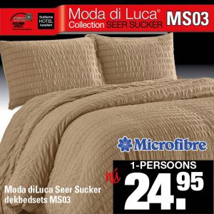 Microfibre Dekbedovertrek Taupe SeerSucker