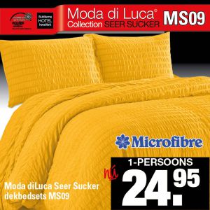 Microfibre Dekbedovertrek Geel SeerSucker