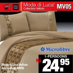 Microfibre Dekbedovertrek Taupe met Velours
