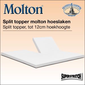 Split Topper Molton Hoeslaken matrasbeschermer