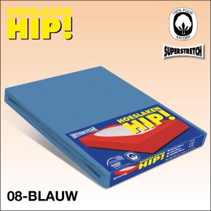 Jersey hoeslaken blauw