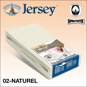 Split Jersey hoeslaken Oplegmatras Ecru