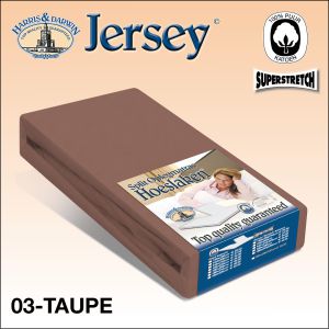 Split Jersey hoeslaken Oplegmatras Taupe