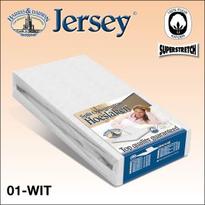 Split Jersey hoeslaken Oplegmatras Wit