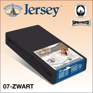 Split Jersey hoeslaken Oplegmatras Zwart