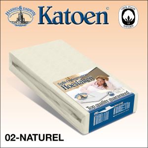 Split Topper Katoen Hoeslaken Ecru