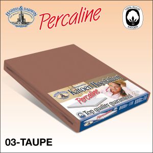 Topper Hoeslaken Katoen Taupe