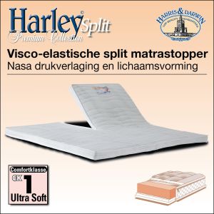 Luxe nasa traagschuim super zacht topper matras met extra drukverlagende eigenschappen in de splituitvoering.