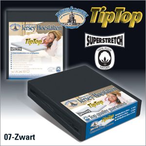 Jersey Topper Hoeslaken Zwart