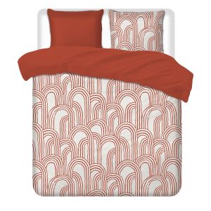 Luxueuze Terschellinger Flanellen Winter Dekbedovertrekset – Terracotta Boho – Voor Ultiem Comfort en Warme Nachten