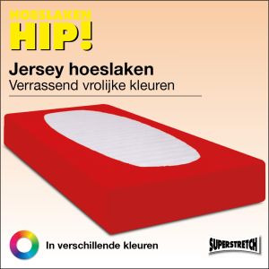 Jersey streth hoeslakens in frisse en basis kleuren op 1 persoons en 2 persoons maten