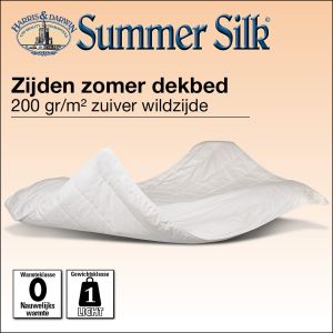 Super dun zomerdekbed gevuld met puur natuurlijke zijde.