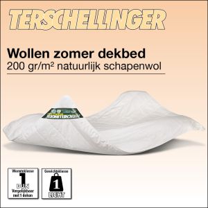 Dun zomer wollen dekbed Terschellinger, natuurlijke schapenwol.