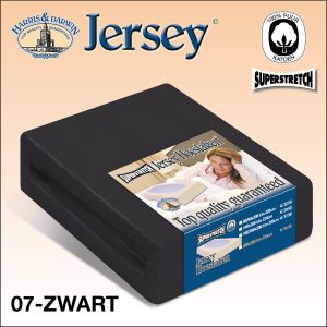 Super dik jersey hoeslaken voor de dikke matras in de kleur zwart.
