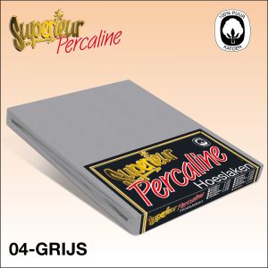 Perkal Katoenen Hoeslaken Grijs