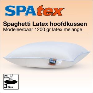 Spatex aanpasbaar wasbaar hoofdkussen met krachtige natuurrubber sticks vulling