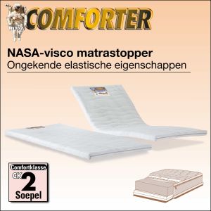 Nasa comforter matrastopper met drukverlagende werking.