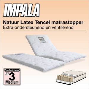 Impala Natuurrubber Topmatras - Medium: Perfecte balans tussen comfort en ondersteuning
