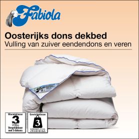 Fabiola Oostenrijkdons. Machtig zwaar en luxueus donsdekbed.