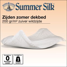 Super dun zomerdekbed gevuld met puur natuurlijke zijde.