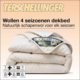 Zuiver scheerwollen Terschellinger wollen vier seizoenen dekbed. Het beste wollen dekbed van nederland. Nederlands wollen dekbed.
