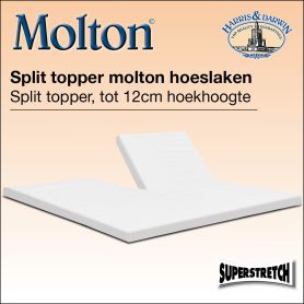 Split Topper Molton Hoeslaken matrasbeschermer