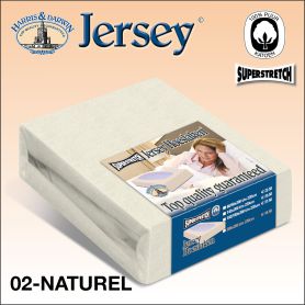 Jersey Hoeslaken crème Superstretch voor dikke matrassen