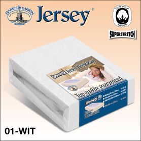 Jersey Hoeslaken Wit Superstretch voor dikke matrassen