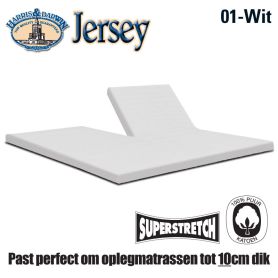 Jersey Split Topperhoeslaken wit 160x200cm