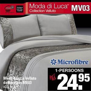 Microfibre Dekbedovertrek Zilver Grijs met Strass
