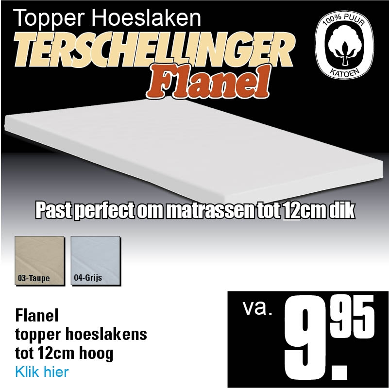 Flanel Topper Hoeslakens