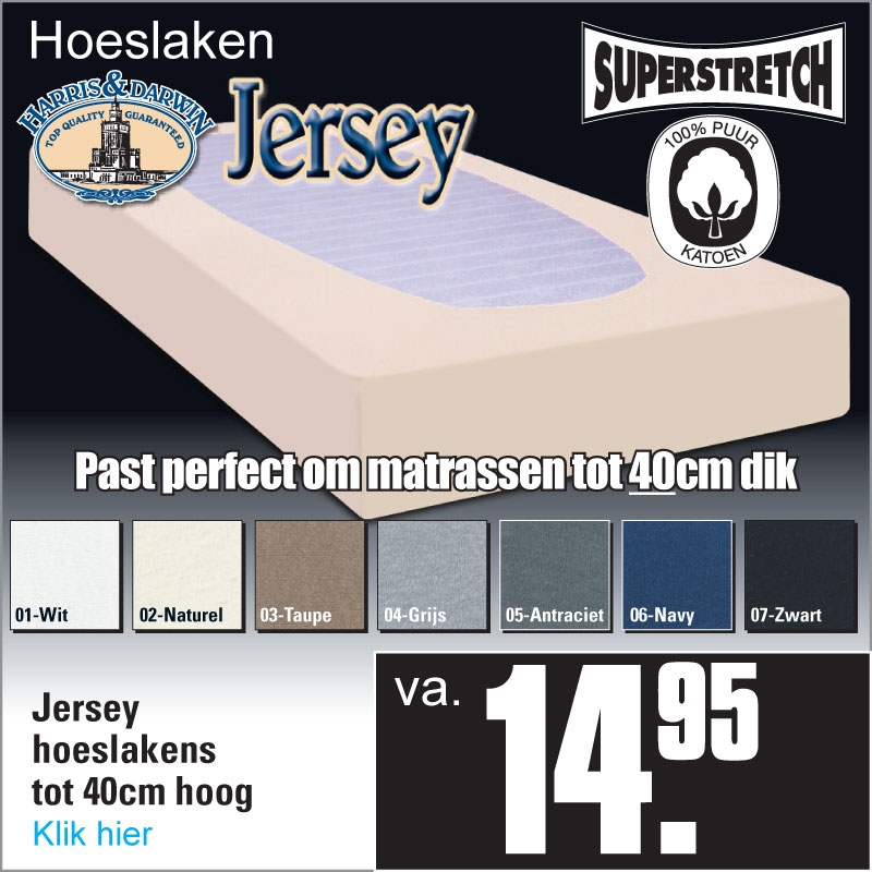 Jersey Hoeslakens Jersey Hoeslakens