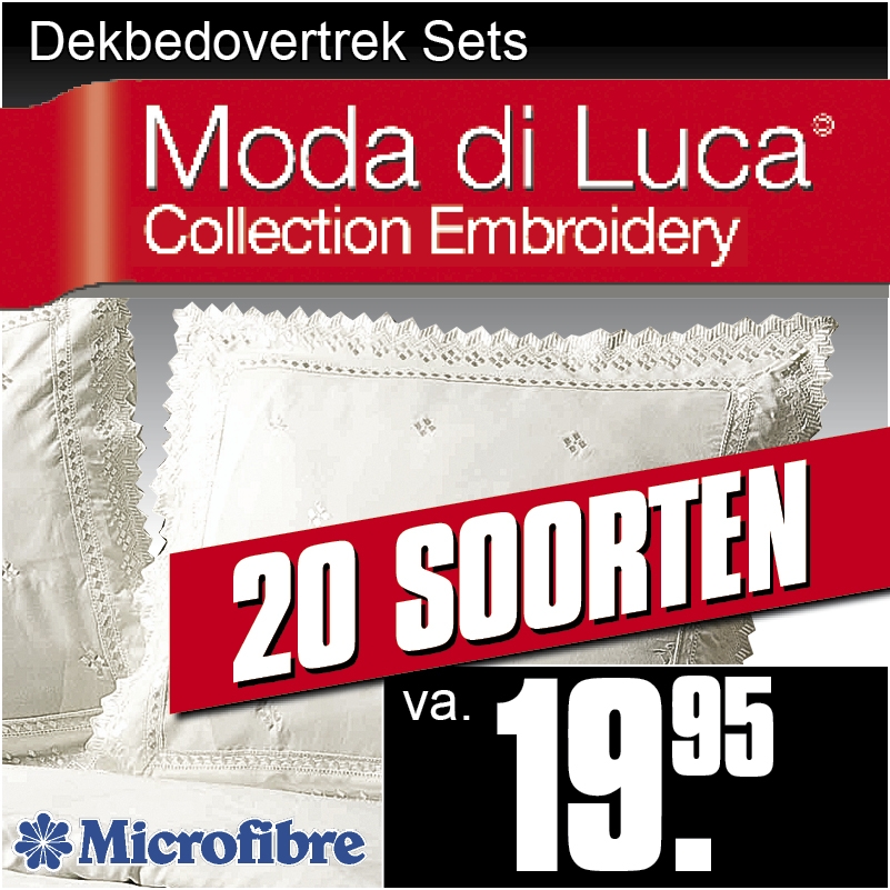 Moda di Luca Embroidery Dekbedovertrek Moda di Luca Embroidery Dekbedovertrek