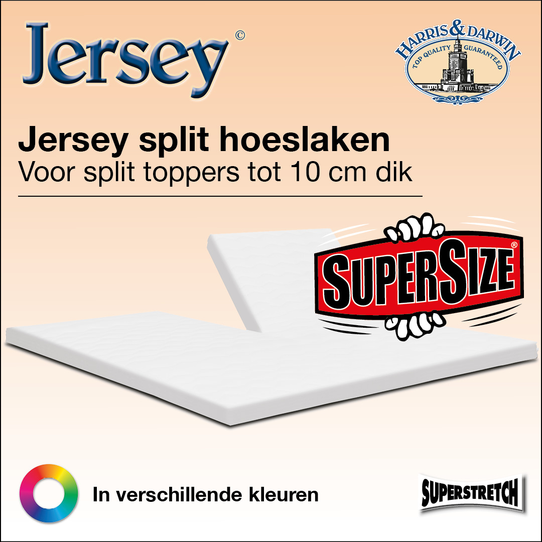 Jersey Split hoeslakens XL