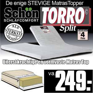 TORRO Stevige SPLIT TopperMatras